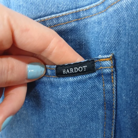 Bardot Vintage Blue Zerah Cargo Mini Denim Skirt Size 4 Retails $108 - Picture 5 of 9